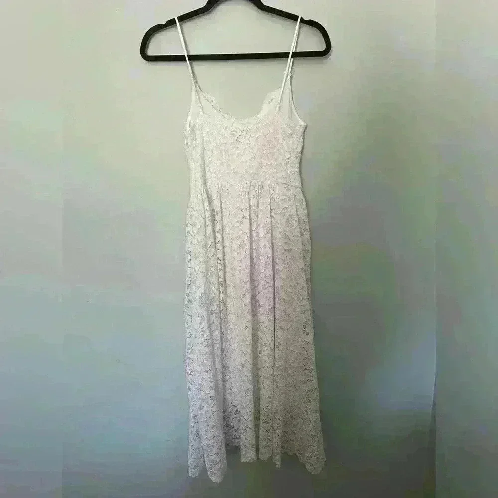 Express Lace V-Neck Midi Dress Size Small